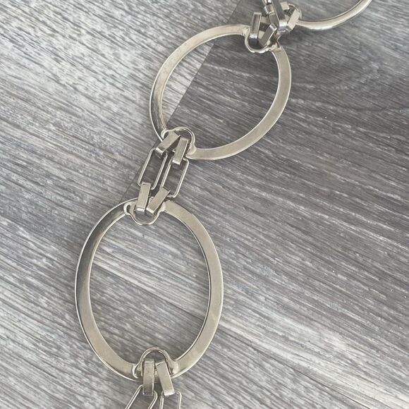 Accent Chain Belt Silver Color Hip Belt sz M-L Boho Emo Festival Beach Vacation - Picture 4 of 4